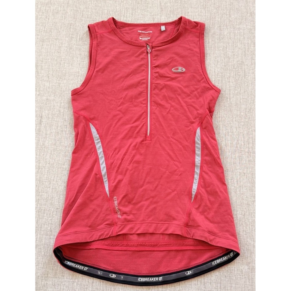 Icebreaker GT Cycling Shirt Womens Medium Performance Merino Wool Sleeveless